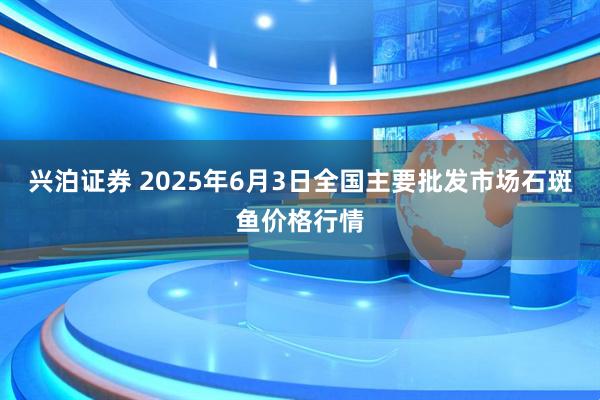 兴泊证券 2025年6月3日全国主要批发市场石斑鱼价格行情
