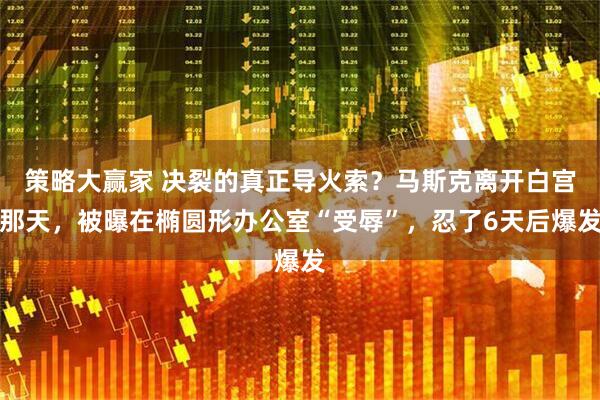 策略大赢家 决裂的真正导火索？马斯克离开白宫那天，被曝在椭圆形办公室“受辱”，忍了6天后爆发