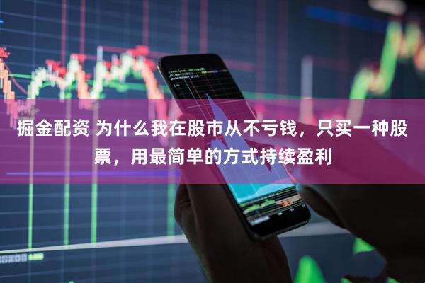 掘金配资 为什么我在股市从不亏钱,只买一种股票,用最简单的方式持续盈利