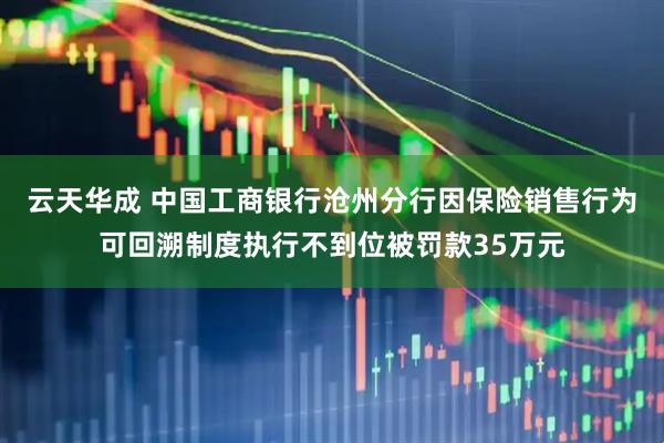 云天华成 中国工商银行沧州分行因保险销售行为可回溯制度执行不到位被罚款35万元